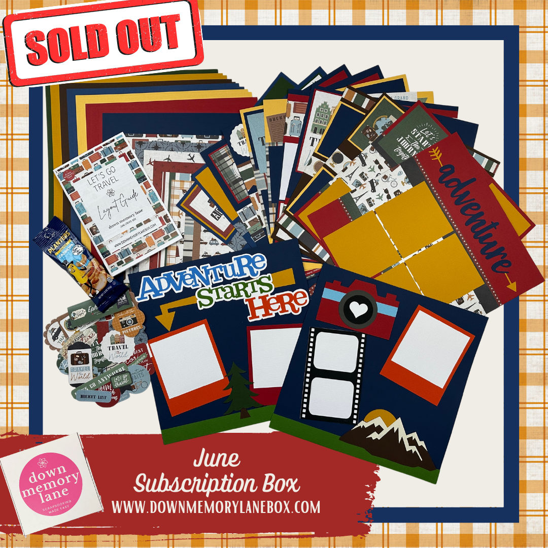 Monthly Deluxe Scrapbook Box Down Memory Lane Box