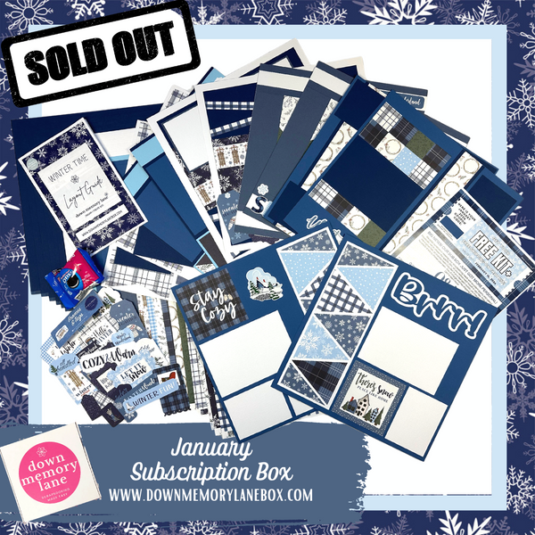 Monthly Deluxe Scrapbook Box Down Memory Lane Box