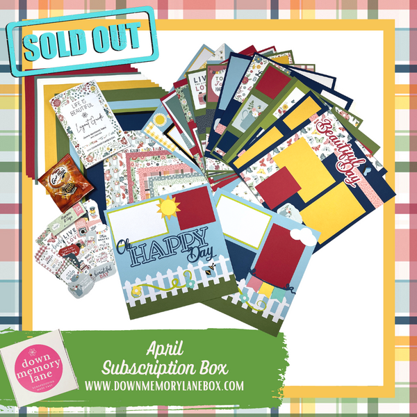 Monthly Deluxe Scrapbook Box Down Memory Lane Box