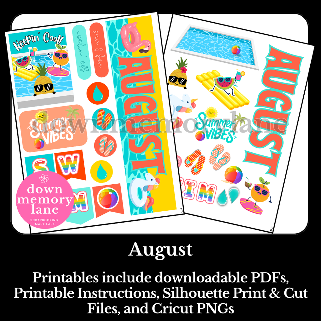 August Month Printable