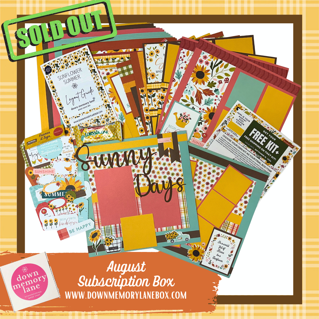 Monthly Deluxe Scrapbook Box – Down Memory Lane Box