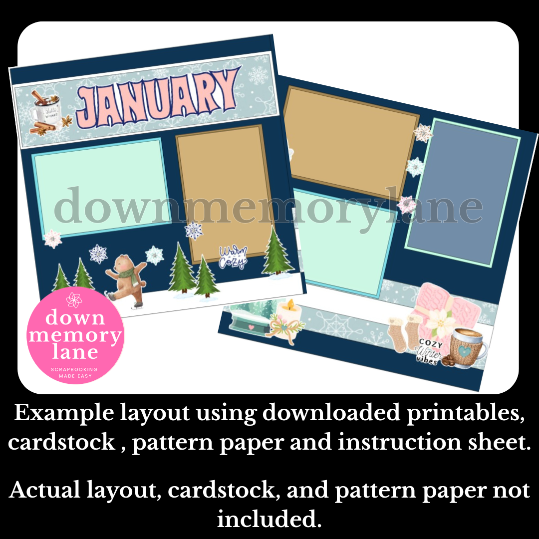 January Month Printable – Down Memory Lane