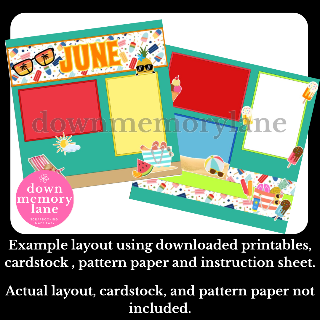 June Month Printable – Down Memory Lane