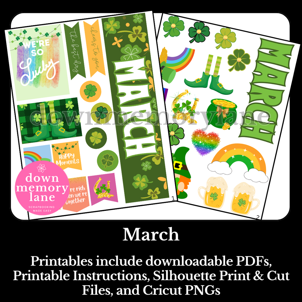 First Printable March Editable March Month Printable – Down Memory Lane