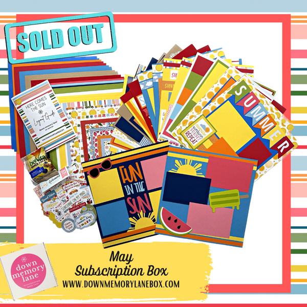 Monthly Deluxe Scrapbook Box Down Memory Lane Box