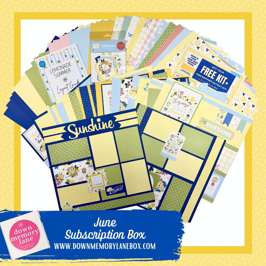 Monthly Deluxe Scrapbook Box – Down Memory Lane