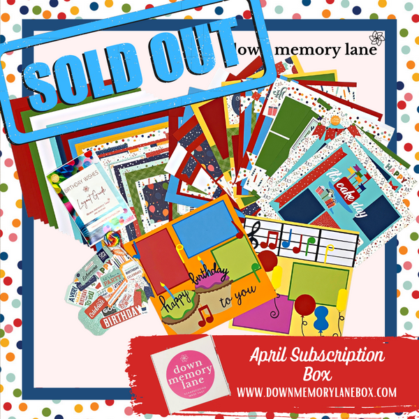 Monthly Deluxe Scrapbook Box Down Memory Lane Box